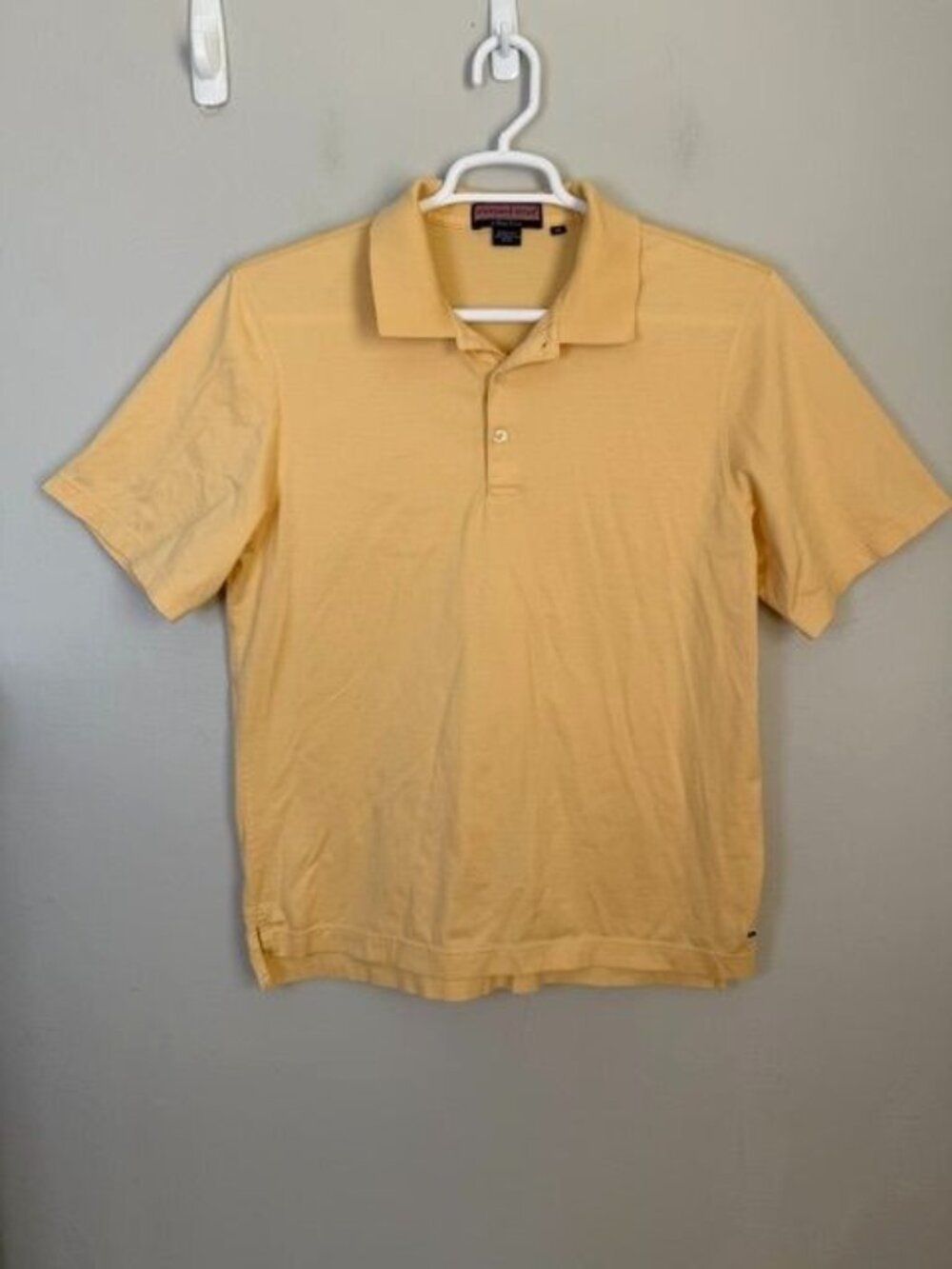 Vineyard Vines Polo Style Shirt Yellow Golf Summer Cotton M Preppy Whale Casual